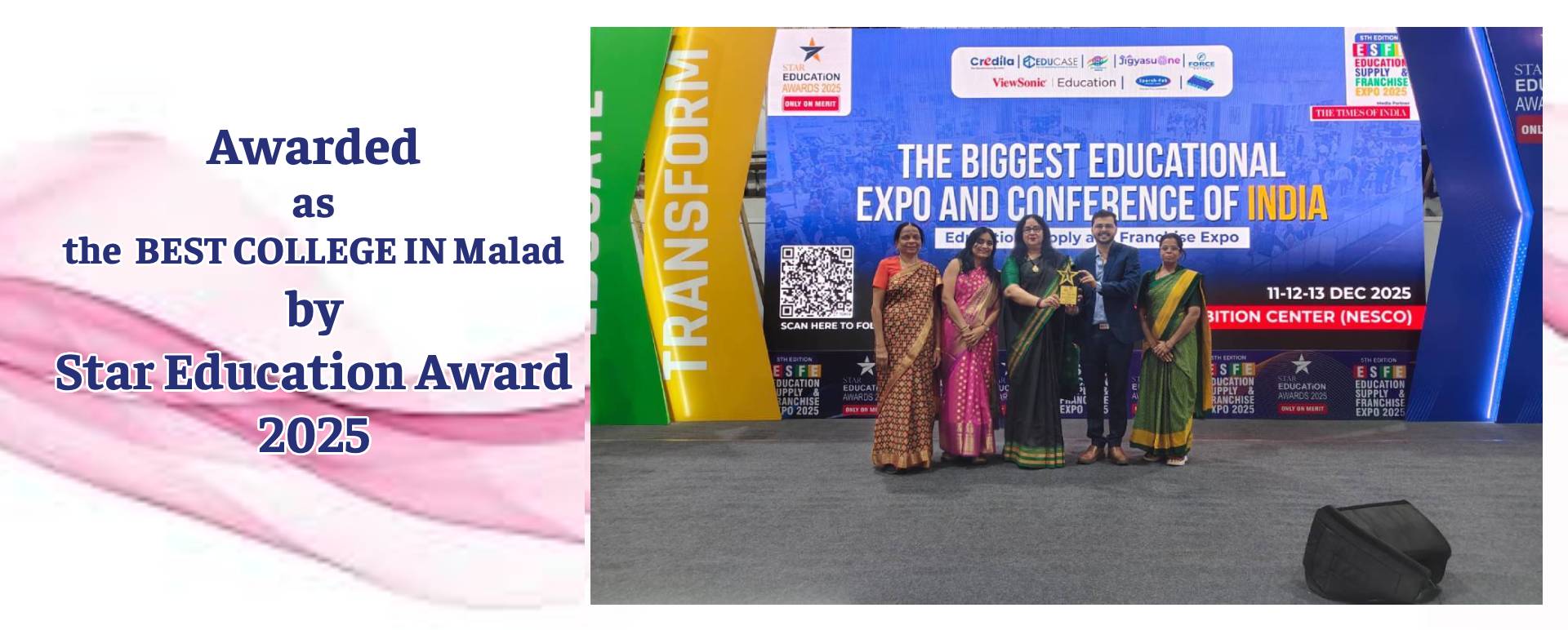 BEST COLLEGE IN Malad by Star Education Award 2025