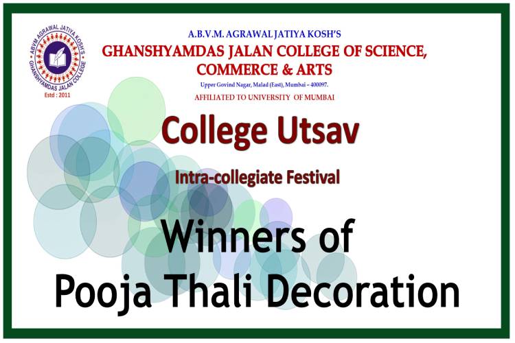Winners  of Pooja Thali Decoration 